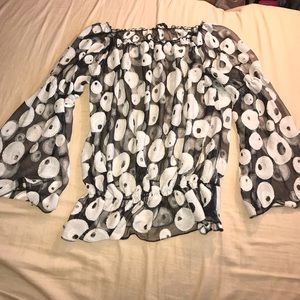 Patterned Long Sleeve Top